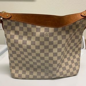 Louis Vuitton Delightful Damier Azur Rose Ballerine